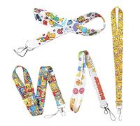 PXRLMYF 4 Pièces Sangle Porte-objets pour Téléphone,Laniere Tour de Cou Simpsons,Courroie de Cou avec Mousqueton pour Clé USB Badge d'Identification Téléphone