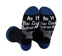 PXTIDY Chaussettes inspirées de Twilight « As If You Could Outrun Me », cadeaux pour les amateurs de vampires, cadeaux de Bella Edward pour fans de rôle, bleu, Fits Shoe Size 4-15