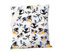 PXTIDY Fourth Wing Dragons Sac fourre-tout Dragon Trio Tairn Andarna et Sgaeyl Sac de courses fantaisie Cadeau livre Cadeau Dragon Rider, beige, Medium