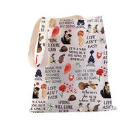 PXTIDY Hadestown Sac fourre-tout avec personnages musicaux Hadestown Sac à bandoulière, beige, Medium