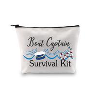 PXTIDY Kit de Survie Amusant pour Capitaine de Bateau - Trousse de Toilette de Voyage - Trousse de Maquillage pour Bateau - Cadeau pour propriétaire de Bateau, Beige, One Side