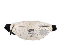 PXTIDY Kit de survie pour femme pasteur, sac banane, étude, sac banane pour prêtre, épouse, ministre, épouse, cadeau pasteur, épouse, sac banane, beige, Taille unique, Sac banane