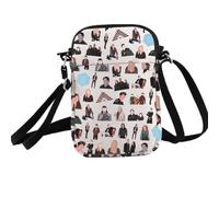 PXTIDY Sac à bandoulière 100 personnages de la série télévisée Clarke Griffin & Lexa & Bellamy Blake Fans Sac à bandoulière Marchandises d'émission télévisée, beige, Small