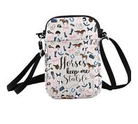 PXTIDY Sac à bandoulière équestre pour l'équitation, sac à bandoulière de cowgirl, cadeau pour cavalier, beige, Small