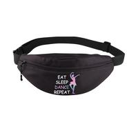 PXTIDY Sac banane de danse de ballet pour récital de danse, cadeau pour manger, dormir, danseur de danse, cadeau de ballet, Noir