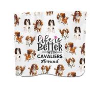 PXTIDY Serviette de cuisine King Charles Cavalier Dog Life Is Better With Cavaliers Around King Charles Spaniel Serviette Cadeau pour maman