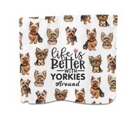 PXTIDY Serviette de cuisine pour chien Yorkshire Terrier « Life Is Better With Yorkies Around Yorkshire Terrier » Cadeau pour les amateurs de Yorkshire