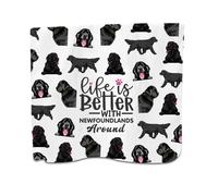 PXTIDY Torchon de cuisine motif chien de Terre-Neuve Life Is Better With Newfoundlands Around Newfoundland pour amoureux des chiens