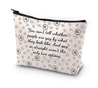 PXTIDY Trousse de maquillage LGBT pour garçons Fall in Love Nick and Charlie Fans Sac en toile Gay Pride, Vous, trousse de maquillage