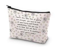 PXTIDY Trousse de maquillage LGBT pour garçons Fall in Love Nick and Charlie Fans Sac en toile Gay Pride, Il y a, trousse de maquillage