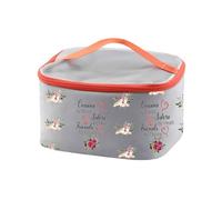 PXTIDY Trousse de maquillage pour cousins et sœurs par Blood Sisters by Heart Friends by Choice - Cadeau pour meilleures amies, gris