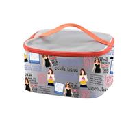 PXTIDY Trousse de toilette Easy Movie A TV Show Burn Who Told You avec citations de personnages - Cadeau pour les fans de films, gris