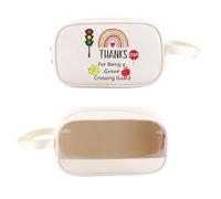 PXTIDY Trousse de toilette transparente avec inscription « Thanks for Being A Great Crossing Guard », blanc, Trousse de toilette