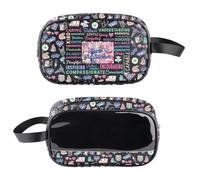 PXTIDY Trousse de toilette transparente pour infirmière praticienne Rn Nicu - Trousse de toilette médicale NP Merch, Noir , Trousse de maquillage transparente