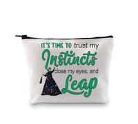 PXTIDY Wicked Trousse de maquillage musicale avec inscription It's Time To Trust My Instincts Witchy Gift Broadway, beige, ONE SIDE, Tendance