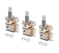 Pxyelec A500K Lot de 3 Potentionmètres Push Pull Potentionmètre Volume Commutateur de tonalité Arbre 18 mm pour Guitare Basse Contrôles Volume/Tonalité