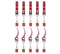 Pxyelec Lot de 10 colliers de serrage pour selle de vélo en alliage d'aluminium M6 × 65 mm Rouge