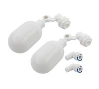 Pxyelec Lot de 2 robinets à boisseau sphérique flottante pour filtre à eau avec raccord rapide de 6,35 mm pour connecter les raccords de tube, valve flottante à installation latérale pour