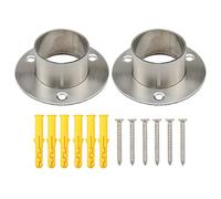 Pxyelec Lot de 2 supports de bride de placard en acier inoxydable pour tuyau en acier de 38 mm de diamètre