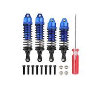 Pxyelec Lot de 4 amortisseurs d'amortisseurs avant et arrière en aluminium bleu pour Traxxas Slash 4x4 4WD 2WD Rustler Stampede Upgrades Option pièces, remplacement de 5862