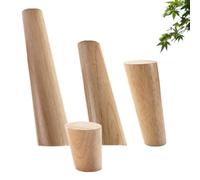 Pxzybd Pieds De Meubles en Bois 6cm 8cm 10cm 12cm 15cm 20cm 25cm 30cm 40cm 50cm 60cm,Pieds De Table,Pieds De Canapé,4 Pieces Pieds De Interchangeables,avec Vis Et Plaque De Montage,Wooden-25cm(9.8in)