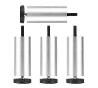 Pxzybd Pieds De Meubles Réglables 6/8/10/12/15/18/20/25cm,Pieds De Table en Métal Noir/Argent/Or,4 Pieces Jambes De Support,Pieds De Remplacement pour Meubles À Monter Soi-même,Silver-10cm(3.9in)