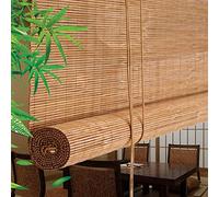 Pxzybd Store Enrouleur Bambou 50cm 60cm 80cm 90cm 100cm 120cm 150cm De Large,Stores en Bambou Pare-Soleil,Rideaux Rétro,Store À Rouleau,pour Portes Fenêtres Intérieur Extérieur,W×H-75x150cm/29.5x59in