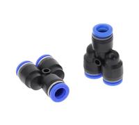 PY PW "3 voies Port Y forme Air pneumatique 4mm-16mm OD tuyau Tube pousser dans les connecteurs de raccord de tuyau en plastique de gaz raccords rapides (Color : PY-12mm)