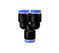 PY PW - Connecteur Pneumatique En Plastique Forme De Y, Raccord Tuyau À Poussée Rapide For Le Raccordement L'air Et L'eau, Raccords 4, 6mm, 8mm, 10mm, 12mm(PY-12,50 PCS)