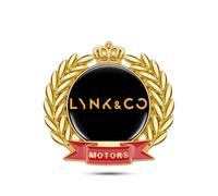 Pyaio Badges Metal Emblèmes,pour Lynk & Co Emblem Logo Emblème Autocollant Voiture Autocollants Capot Tronc côté de la Voiture Badge,B