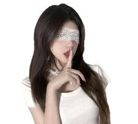 PYAIOVR Lot de 2 masque pour les yeux en dentelle Blindfold pour Les Adultes Couples Amoureu Noir et blanc