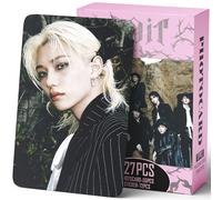 PYAJUU Lot de 127 cartes photo Stray Kids Do It pour garçons et filles - Lot de 55 cartes photo et 72 autocollants
