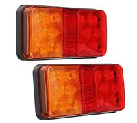 Pyanegn 2 PièCes SéRies 12V 10LED éTanche Camion Remorque Camion Feu ArrièRe Voiture Clignotant Frein ArrièRe Stop Lampe Bateau RV Camping-Car Indicateur