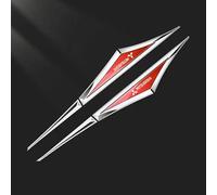 PYANL Auto Emblème pour Mitsubishi Outlander 2012-2015, Garde-Boue Côté Logo Emblèmes Badge Autocollant Avant Grille Capot Arrière Tronc 3D Insigne de Logo Auto Décoration Accessoires,C