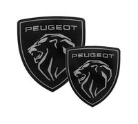 PYANL Auto Emblème pour Peugeot 2008 2023, Logo Emblèmes Badge Autocollant Avant Grille Capot Arrière Tronc 3D Remplacement Insigne de Logo Auto Décoration Accessoires,Front + Back