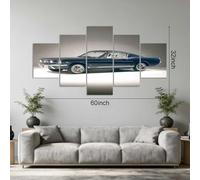 PYBILDCYJ 5 Parties Tableau Toile avec Cadre - Déco Murale Moderne pour Maison Coupé Ancien Bleu Marine Profond Ensemble 5 Pièces 150 x 80 cm pour Salon et Chambre