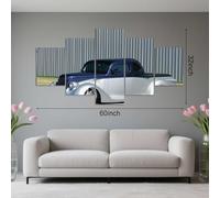 PYBILDCYJ 5 Parties Tableau Toile avec Cadre - Déco Murale Moderne pour Maison Coupé Ancien Deux Tons Ensemble 5 Pièces 150 x 80 cm pour Salon et Chambre