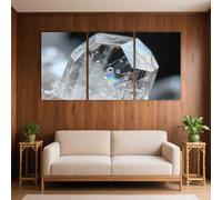 PYBILDCYJ Peintures sur Toile 3 Morceaux Impressions sur Toile Cristal avec des bulles arc-en-ciel et des fissures internes Poster Décoratif Moderne sans Cadre pour Salon (60 x 90cm x3)