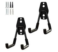 PYBTOOL Crochets de garage robustes, crochets de rangement utilitaires pour garage, organisateur de rangement pour outils de jardin, crochets en acier à montage mural (lot de 2, petit crochet en U)