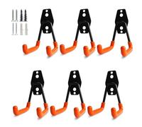 PYBTOOL Crochets robustes pour garage, crochets utilitaires de rangement, organiseur de rangement pour outils de jardin, crochets muraux en acier (Petit crochet en U)