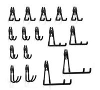 PYBTOOL Lot de 16 crochets de rangement de garage utilitaires de garage, robustes pour multi-usages, crochets en acier pour outils de jardin