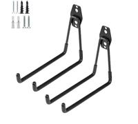 PYBTOOL Lot de 2 crochets de rangement robustes pour garage multi-usages, crochets de montage mural en acier, organisateur d'outils de jardin (Large U 2 pièces)