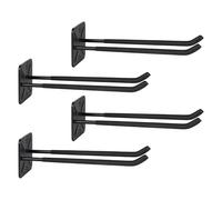 PYBTOOL Lot de 4 grands crochets de garage robustes pour rangement d'outils de garage, support mural pour étagère à pneus, crochet d'échelle, organisateur de garage pour porte-roue (4)