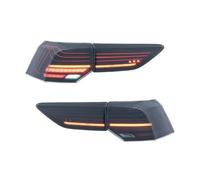 PYBYCEGNZK Feu Arrière Pour VW Pour Golf 8 MK8 2020-UP Frein À LED Eau Qui Coule Scintillement Essuyage Clignotant Ensemble Feu Arrière Voiture Avertissement De Sécurité(Smoke)