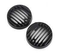 PYBYCEGNZK Protection Couvercle Pour Royal Pour Enfield Classic 500 1 Paire Moto Noir Aluminium Protecteur Indicateur Clignotant Gril Couvre Couverture Phare Moto