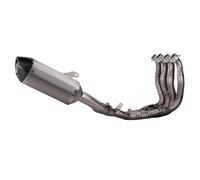 PYBYCEGNZK Tuyau D'échappement pour R1 2015-2025 Kit D'échappement De Course avec Silencieux Et Embout en Carbone pour Collecteur Modifié en Titane Silencieux pour Moto