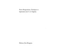 Pycniques et leptosomes - Pierre Bergounioux - Fata Morgana - broché - Essai
