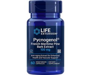 Pycnogenol Extrait décorce de pin maritime français, 100mg - 60 vcaps