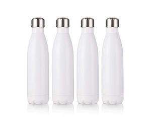 PYD Life Lot de 4 bouteilles d'eau vierges de 500 ml avec couvercles