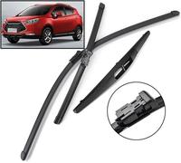 PYDing Essuie-Glace Kit de Balais d'Essuie-Glace pour JAC Refine S3 2013-2023 24+15+10in， Avant et arrière Pare-Brise Nettoyeur de fenêtre Brosses de Pluie Wiper Blades